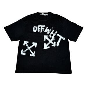 Off-White Paint Script Over Skate T-Shirt